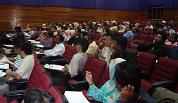 The crowd listen attentively on common unsafe browsing habits that potentially leads to hacker exploitation.