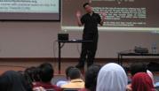 The crowd was impressed by Julian's exciting presentation on Bluetooth's wireless security. 